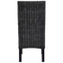 Swen Studio -  Dining Chairs 6 pcs Black Kubu Rattan and Mango Wood